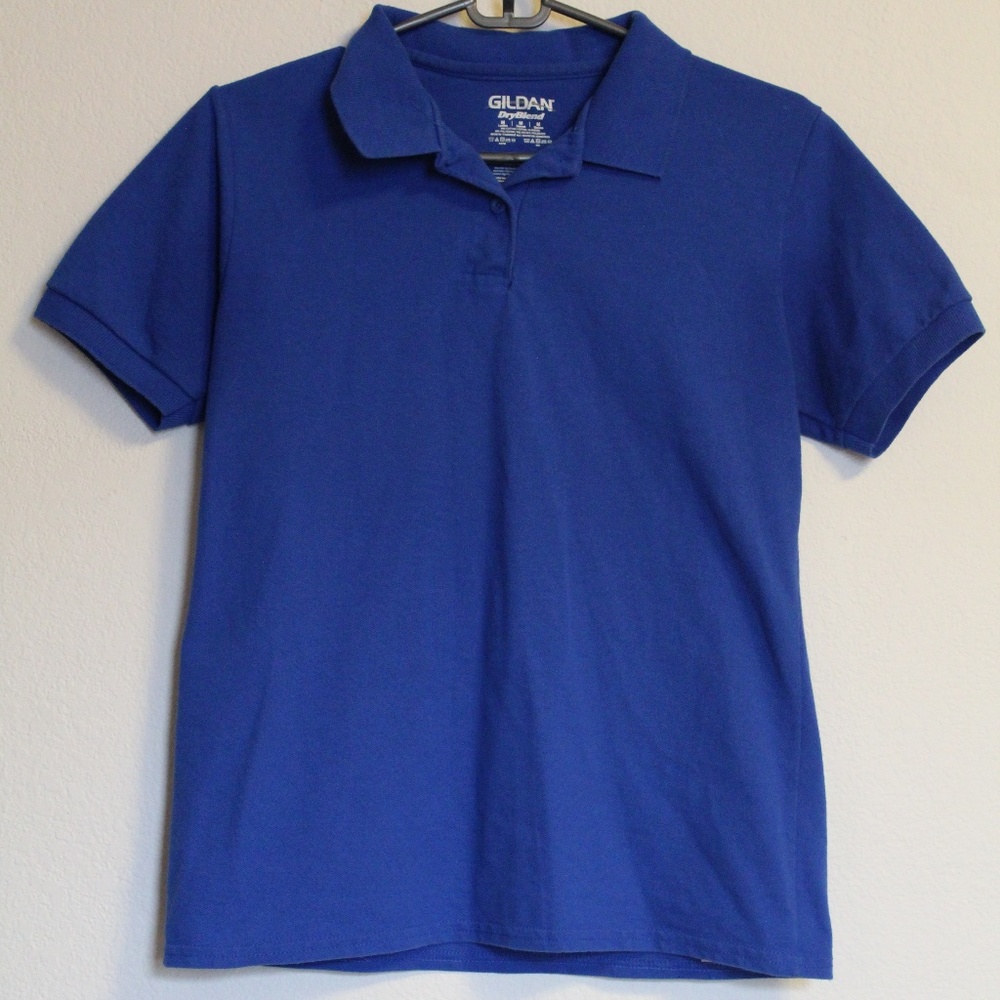 Blue Gildan Polo Tee